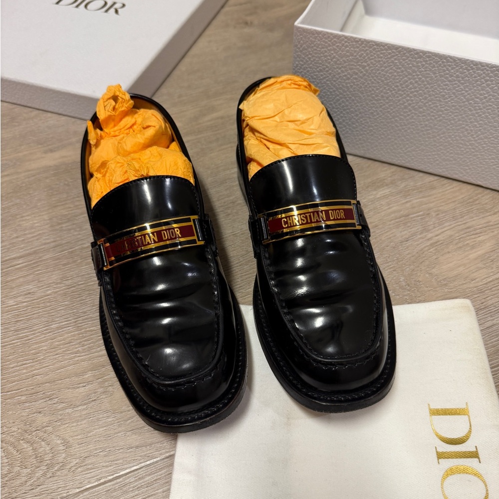 Dior brushed calfskin  Loafers. Women IT Size 37.5